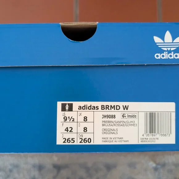 Adidas Bermuda Shoes Brown Suede Pink Stripes - Picture 7 of 9